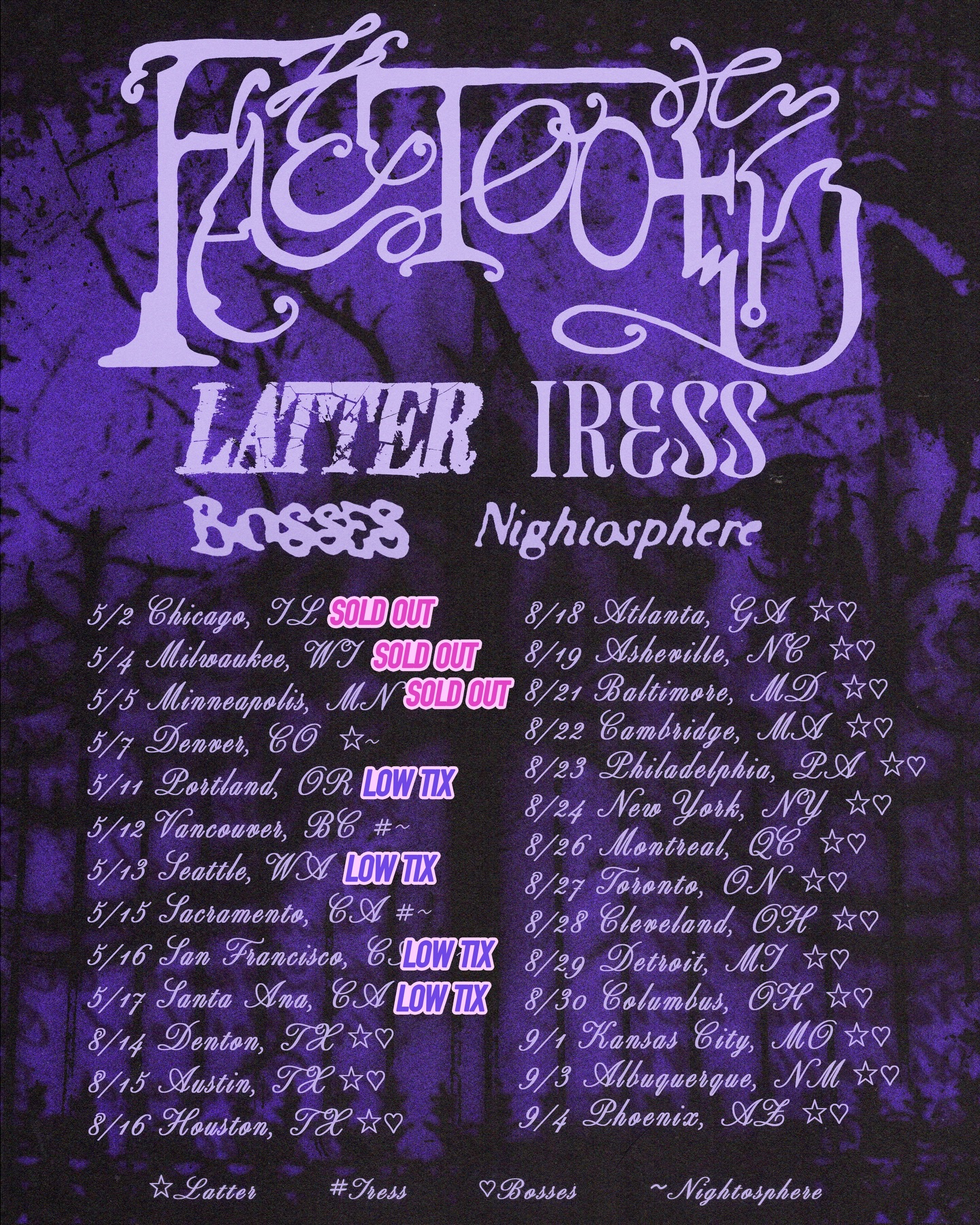 Faetooth Tour Poster 2026